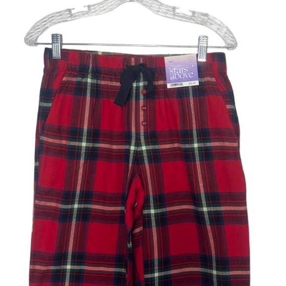 Stars Above Flannel Loungewear Pajama Pants Jogger Womens Small Red New - Picture 3 of 8